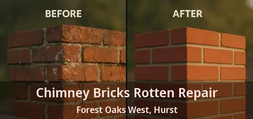 Chimney Bricks Rotten Repair Forest Oaks West, Hurst - TX