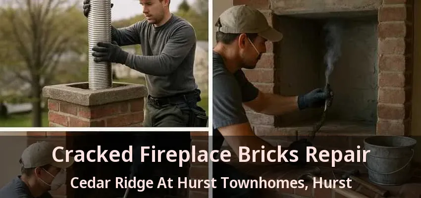Cracked Fireplace Bricks Repair Cedar Ridge At Hurst Townhomes, Hurst - TX