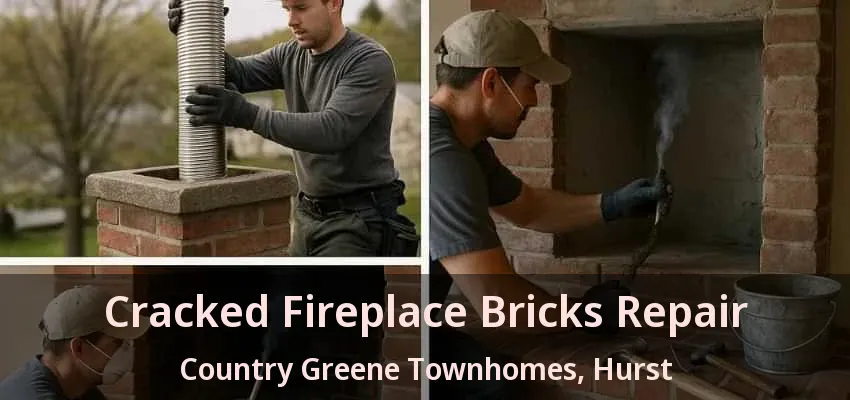 Cracked Fireplace Bricks Repair Country Greene Townhomes, Hurst - TX