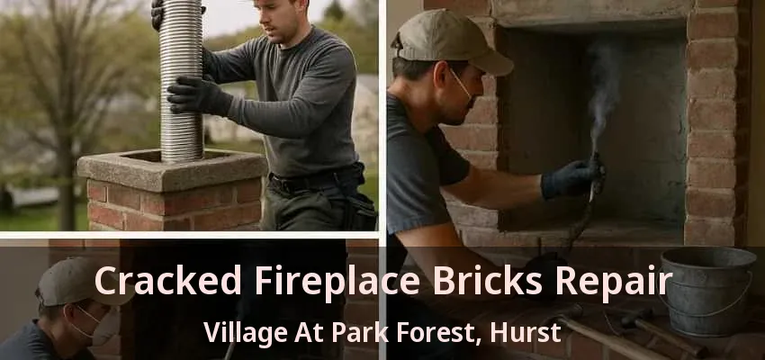 Cracked Fireplace Bricks Repair Village At Park Forest, Hurst - TX