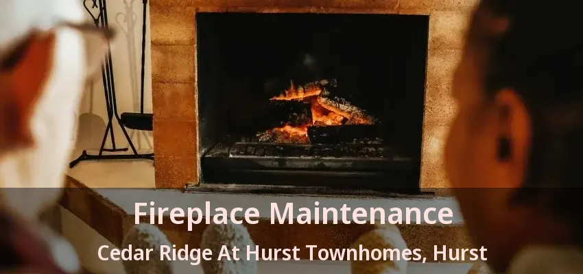 Fireplace Maintenance Cedar Ridge At Hurst Townhomes, Hurst - TX