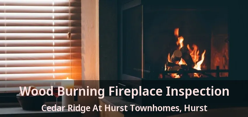 Wood Burning Fireplace Inspection Cedar Ridge At Hurst Townhomes, Hurst - TX