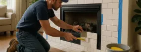 Repairing Cracked Fireplace Tiles Reaves Park, Hurst